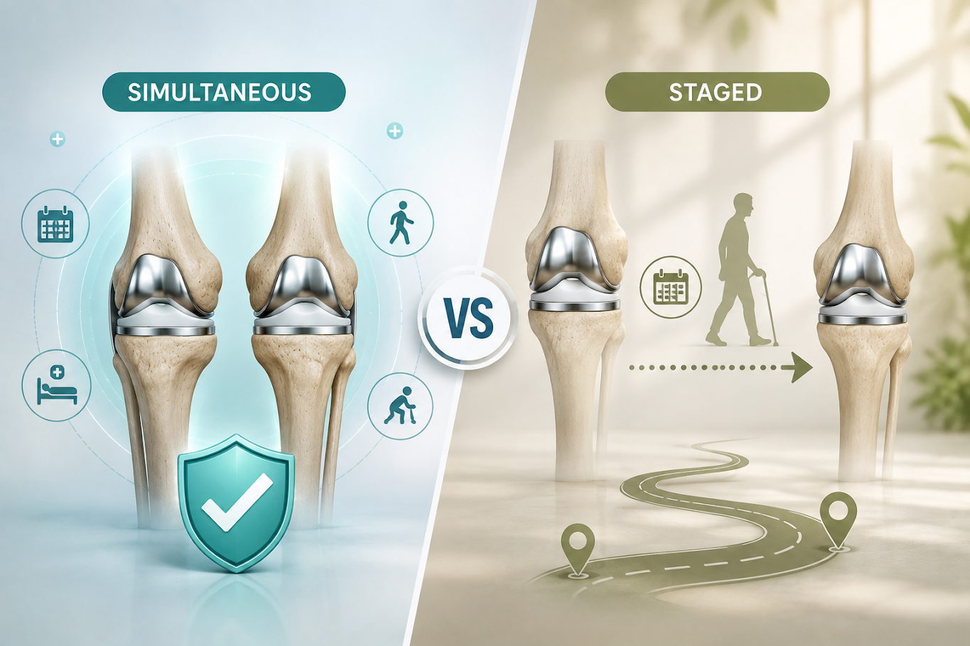 Simultaneous vs Staged Bilateral Knee Replacement